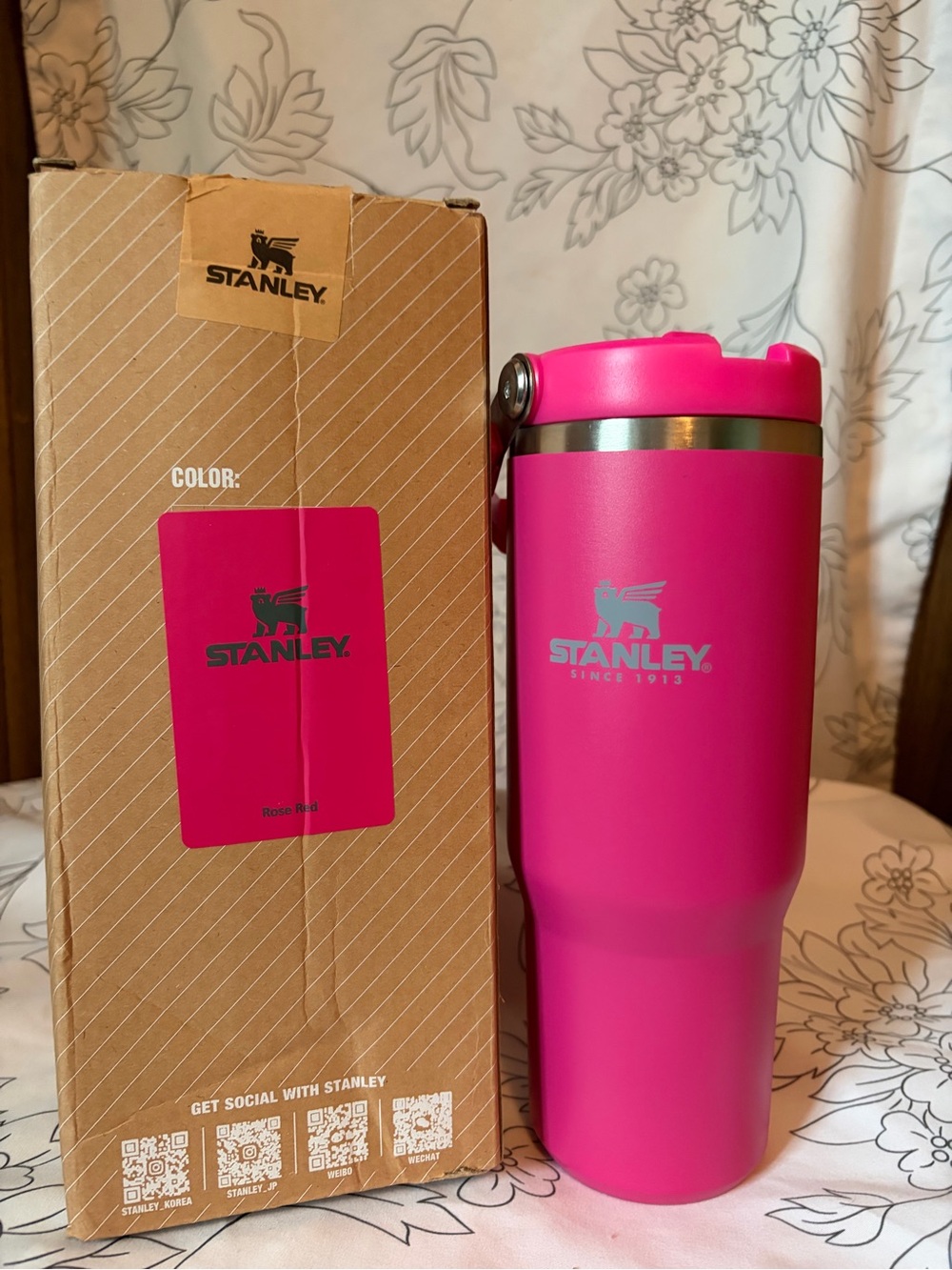 Stanley Bright Pink Insulated Travel Tumbler
